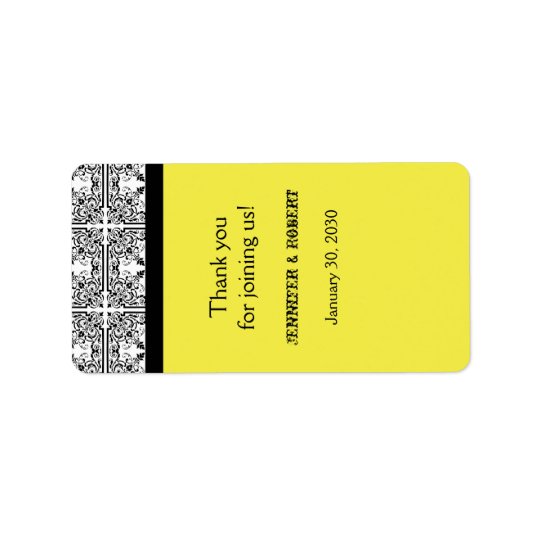 Étiquette jaune citron de baume à lèvres de