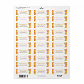 Étiquette Jaune d'automne Feuilles d'automne orange (Feuille entière)