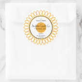 Étiquette Jaune  de bougie à fleur de fleur (Sac)