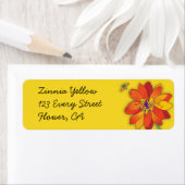 Étiquette 'Jaune de Zinnia' (En situation)