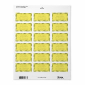 Étiquette Jaune et vert olive (Feuille entière)
