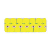 Étiquette jaune fleurs (Devant)