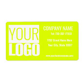 Étiquette jaune fluorescent - ajoutez votre logo en gras (Devant)