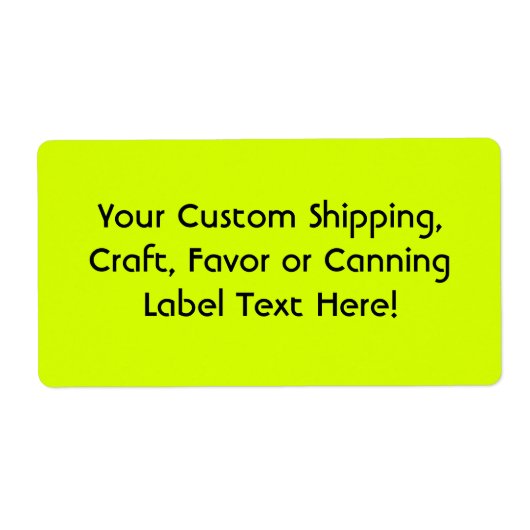 Étiquette Jaune néon, haute visibilité (Devant)