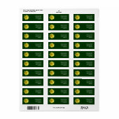 Étiquette Jaune - Vert foncé (Feuille entière)