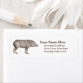 Étiquette Javelinas Collared Peccaries Unique Arizona (En situation)