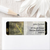 Étiquette Jazz Age Saxophone City Skyline Mariage Set (En situation)