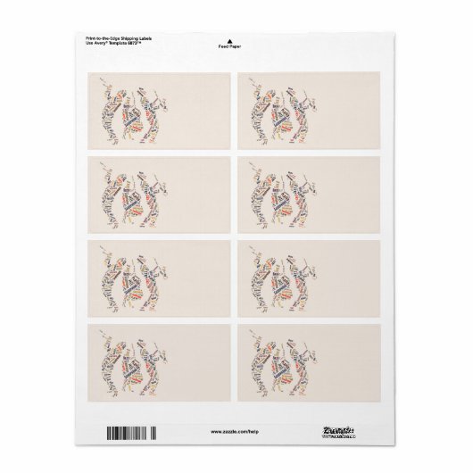 Étiquette Jazz Band (Feuille entière)