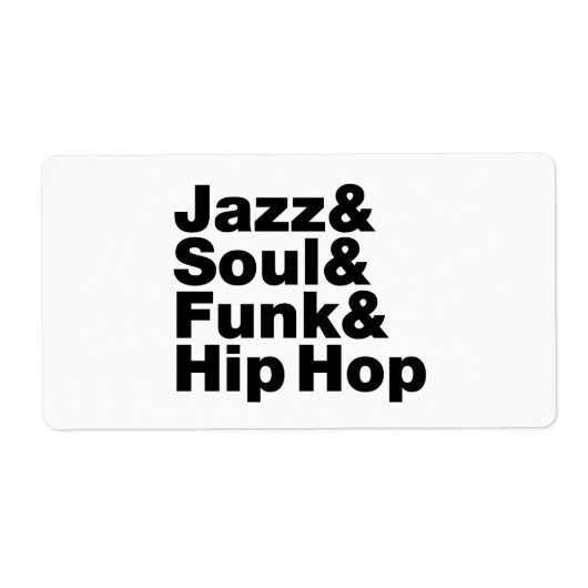 Étiquette Jazz & Soul & Funk & Hip hop (Devant)
