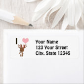 Étiquette Je coeur Jackalope (En situation)