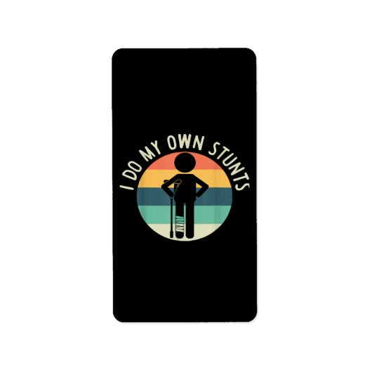 Étiquette je fais mes propres cascades (Devant)