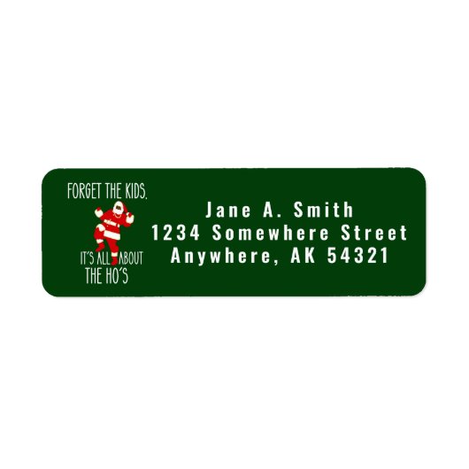 Étiquette Je le fais pour les Ho’s Forget Kids Black Père No (Devant)