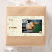 Étiquette Je luv dis nouveau shampooing (En situation)