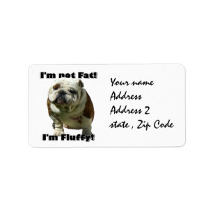 Étiquette Je ne suis pas gros bouledogue
