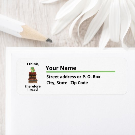 Étiquette Je pense donc que j'ai lu bébé dragon (En situation)