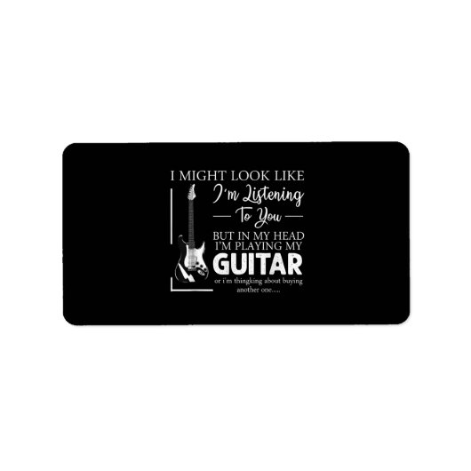 Étiquette Je pourrais avoir l'air de vous écouter de la musi (Devant)