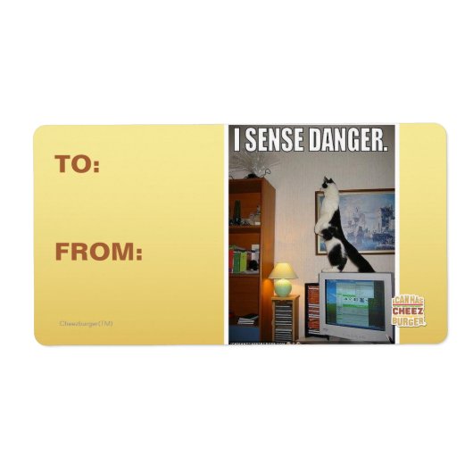 Étiquette Je sens le danger (Devant)