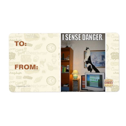 Étiquette Je sens le danger (Devant)