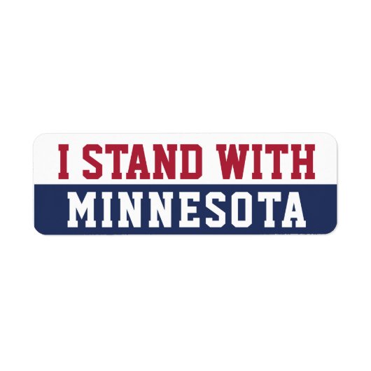 Étiquette Je suis avec Minnesota (Devant)