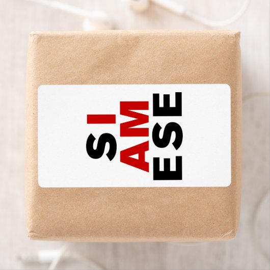 ÉTIQUETTE JE SUIS SIAMESE (En situation)