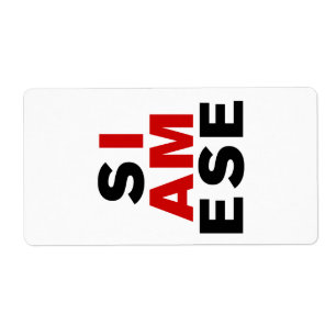 ÉTIQUETTE JE SUIS SIAMESE