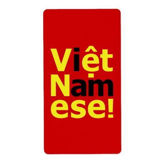 Étiquette je suis Viêt Namese ! (Devant)