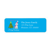 Étiquette Je T'Ai Donné Un Joyeux Joyeux Noël Mignonne Poodé (Devant)