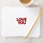 Étiquette Je t'aime – Typographie Romantique Gras (En situation)