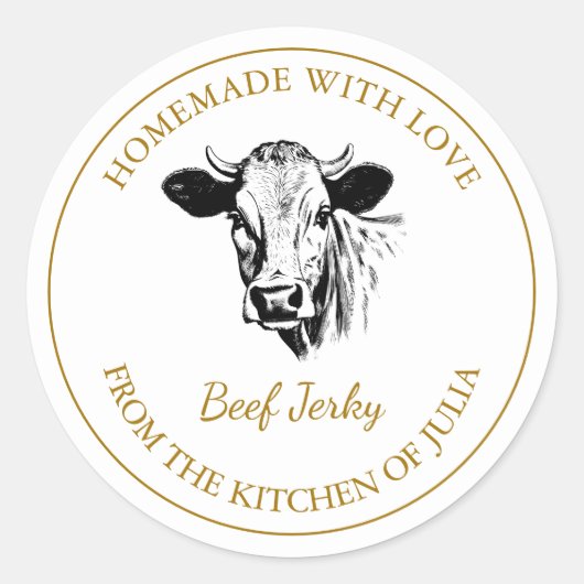Étiquette Jerky Beef fait maison (Devant)