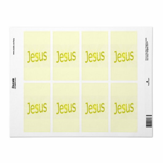 Étiquette Jesus (Feuille entière)