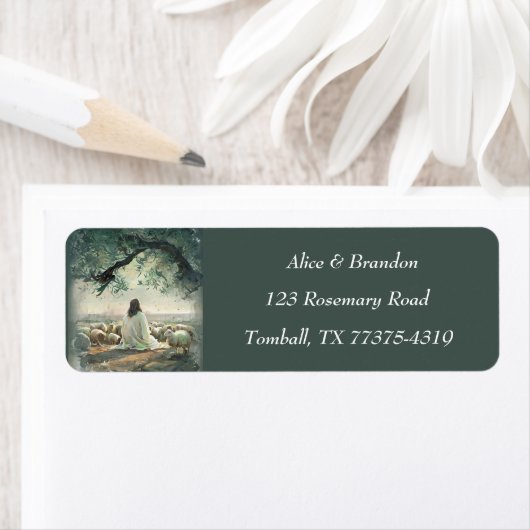 Étiquette Jesus Christ Easter Religious Watercolor (En situation)