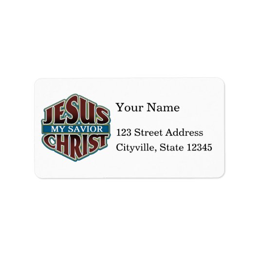 Étiquette Jésus Christ Mon Sauveur (Devant)