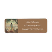 Étiquette Jésus-Christ Pâques Aquarelle Religieuse (Devant)