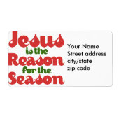 Étiquette Jésus est la raison de la saison (Devant)