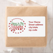 Étiquette Jésus est la raison de la saison de Noël (En situation)