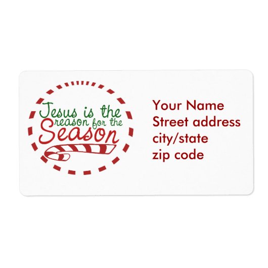 Étiquette Jésus est la raison de la saison de Noël (Devant)