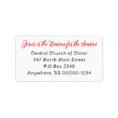 Étiquette Jésus est la raison pour laquelle dire une adresse (Devant)