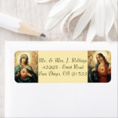 Étiquette Jésus et Sainte Vierge Marie Retourner l'adresse É (En situation)