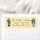 Étiquette Jésus et Sainte Vierge Marie Retourner l'adresse É (En situation)
