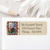 Étiquette Jésus Marie Joseph S'enfuit En Egypte Roses (En situation)