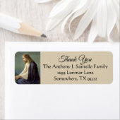 Étiquette Jésus Merci triste (En situation)