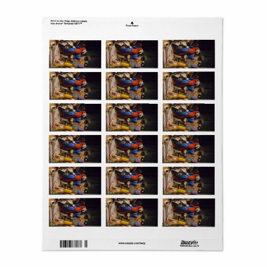 Étiquette Jésus nettoyant le temple par Carl Bloch (Feuille entière)