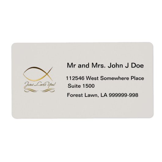 Étiquette Jésus t'aime (Devant)