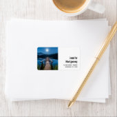 Étiquette Jetée de nuit sous une Pleine lune (En situation)