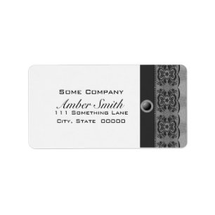 Étiquette Jeu de couverture en dentelle de tulipe (noir et b