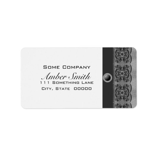Étiquette Jeu de couverture en dentelle de tulipe (noir et b (Devant)
