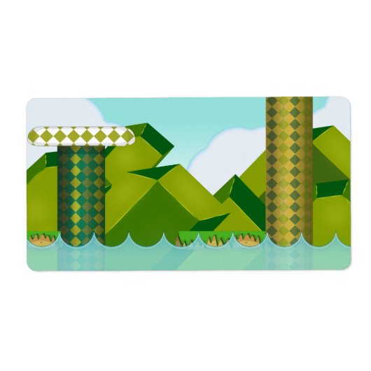Étiquette Jeu de plateforme rétro (Devant)