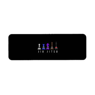 Étiquette jeu d'échec jiu jitsu, cadeau bjj avec texte.