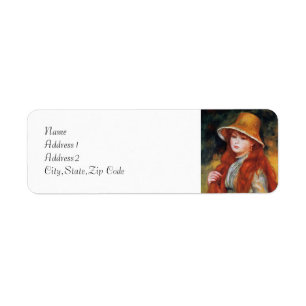 Étiquette Jeune fille en paille par Renoir