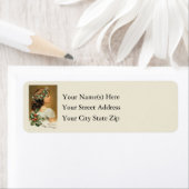 Étiquette Jeune fille vintage avec Holly (En situation)